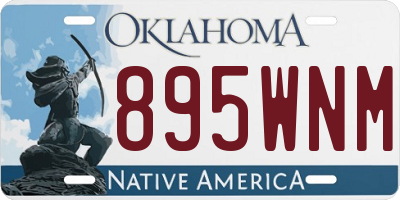 OK license plate 895WNM