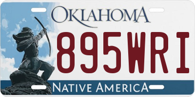 OK license plate 895WRI