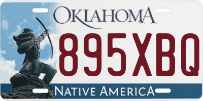 OK license plate 895XBQ