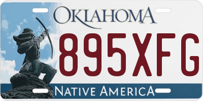 OK license plate 895XFG