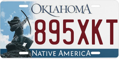 OK license plate 895XKT