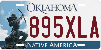 OK license plate 895XLA
