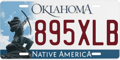 OK license plate 895XLB