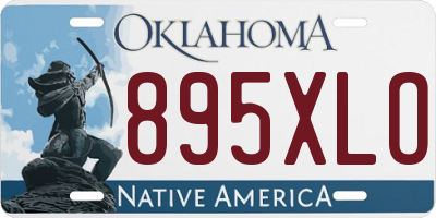 OK license plate 895XLO