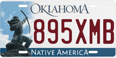 OK license plate 895XMB