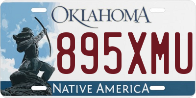 OK license plate 895XMU