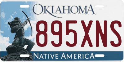 OK license plate 895XNS