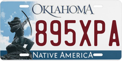OK license plate 895XPA