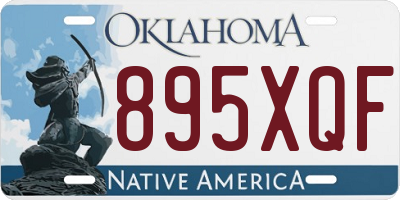 OK license plate 895XQF