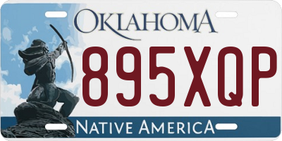 OK license plate 895XQP