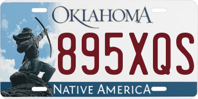 OK license plate 895XQS