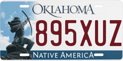 OK license plate 895XUZ