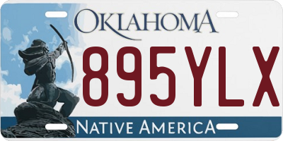 OK license plate 895YLX