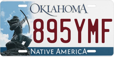 OK license plate 895YMF