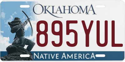 OK license plate 895YUL