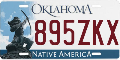OK license plate 895ZKX