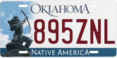 OK license plate 895ZNL