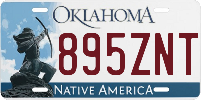 OK license plate 895ZNT