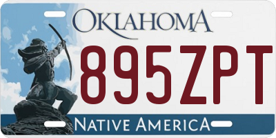 OK license plate 895ZPT