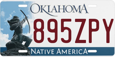 OK license plate 895ZPY