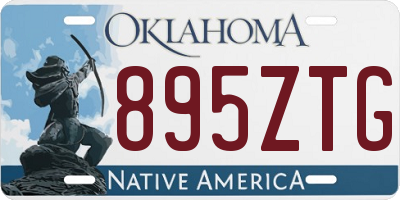 OK license plate 895ZTG