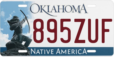 OK license plate 895ZUF