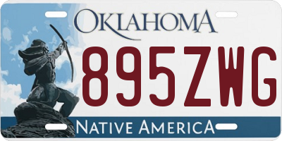 OK license plate 895ZWG