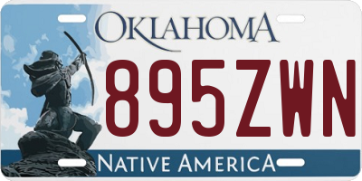 OK license plate 895ZWN