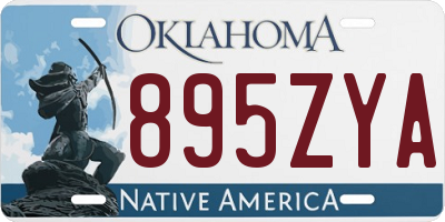 OK license plate 895ZYA