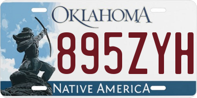 OK license plate 895ZYH