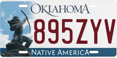 OK license plate 895ZYV