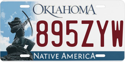 OK license plate 895ZYW