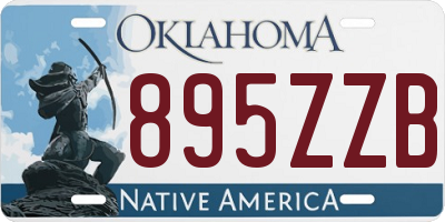 OK license plate 895ZZB