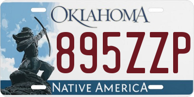 OK license plate 895ZZP