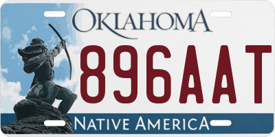 OK license plate 896AAT