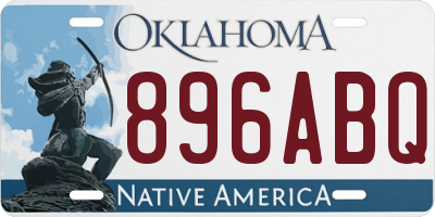 OK license plate 896ABQ
