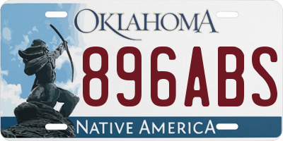 OK license plate 896ABS