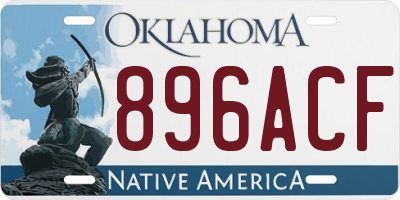 OK license plate 896ACF