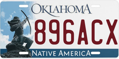 OK license plate 896ACX