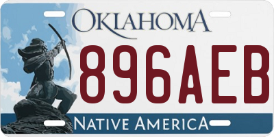OK license plate 896AEB