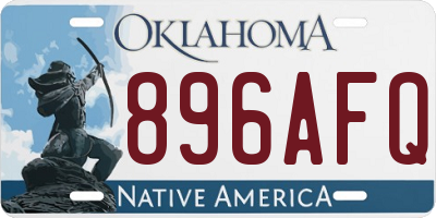 OK license plate 896AFQ