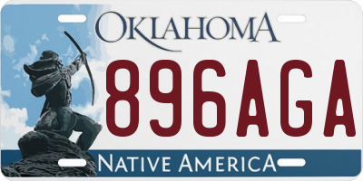 OK license plate 896AGA