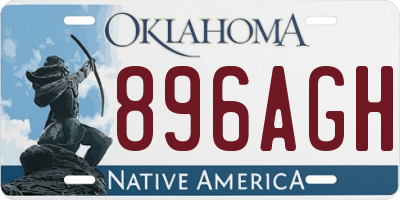 OK license plate 896AGH