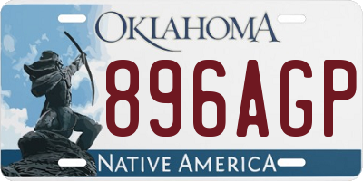 OK license plate 896AGP