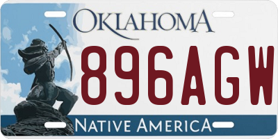 OK license plate 896AGW