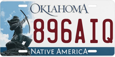 OK license plate 896AIQ