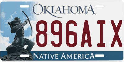OK license plate 896AIX
