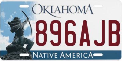 OK license plate 896AJB