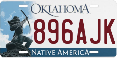 OK license plate 896AJK