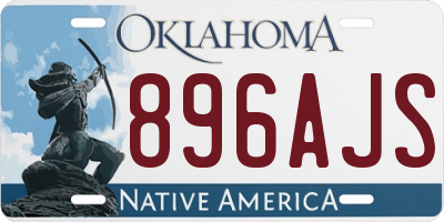 OK license plate 896AJS